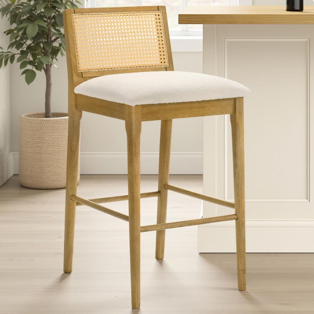 Armen Living Tobias Bar Height Stool in Black, , large