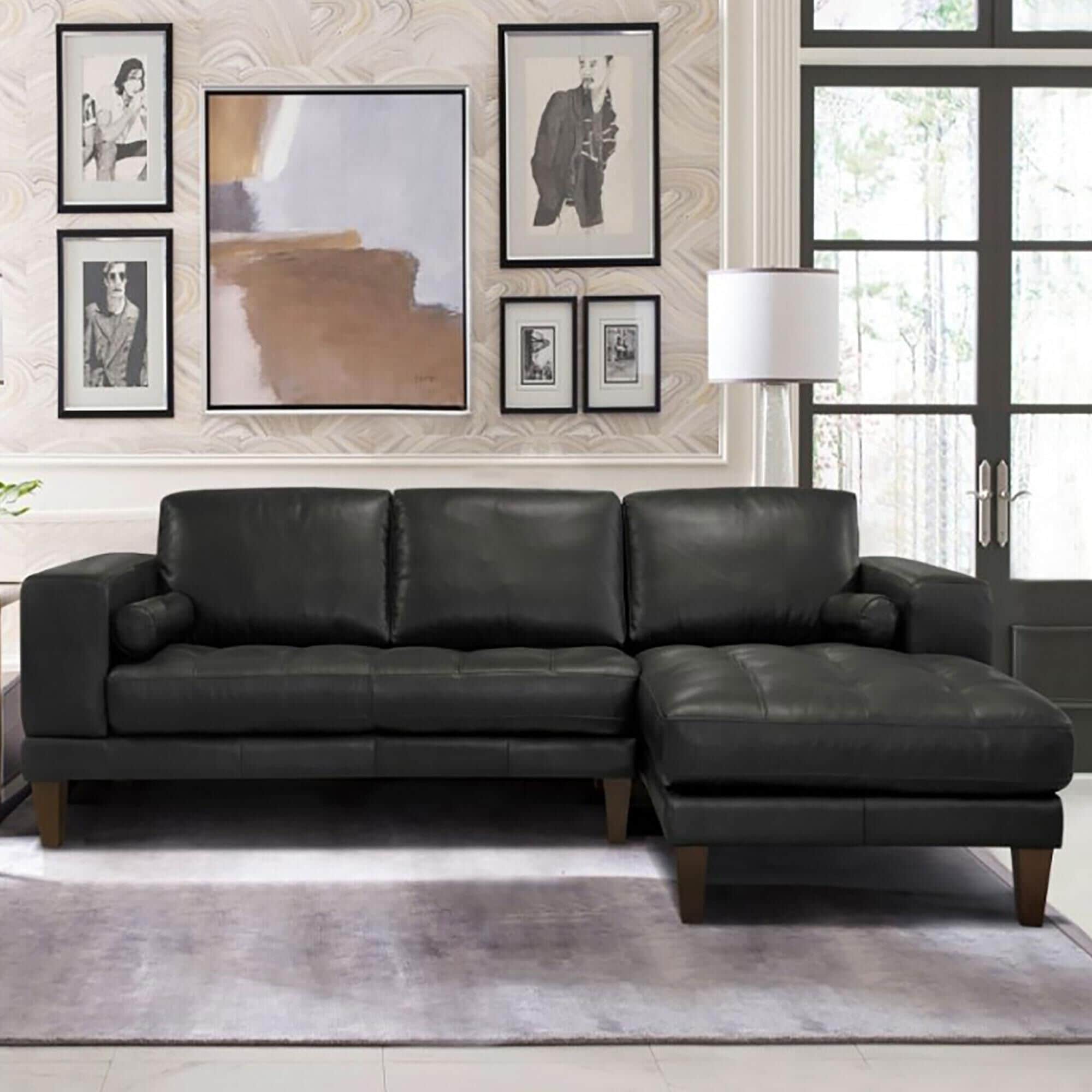 Black right store facing sectional
