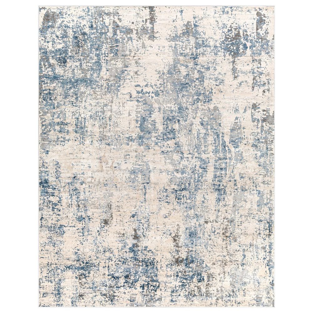 Surya Alpine ALP-2311 7"10" x 10"2" Blue, Charcoal, Medium Gray, Gray and Off-White Area Rug, , large