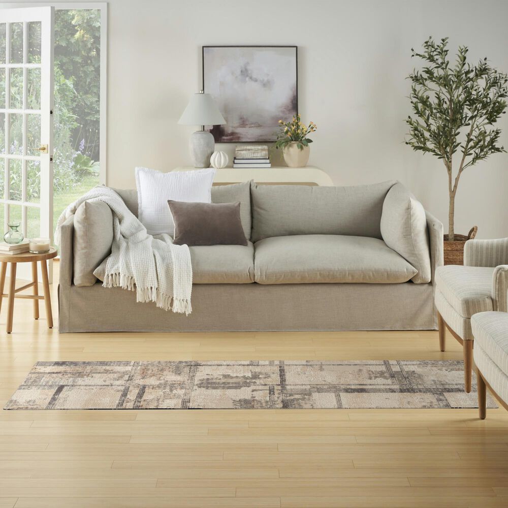 Nourison Sustainable Trends SUT02 2&#39;2&quot; x 7&#39;6&quot; Ivory and Multicolor Runner, , large