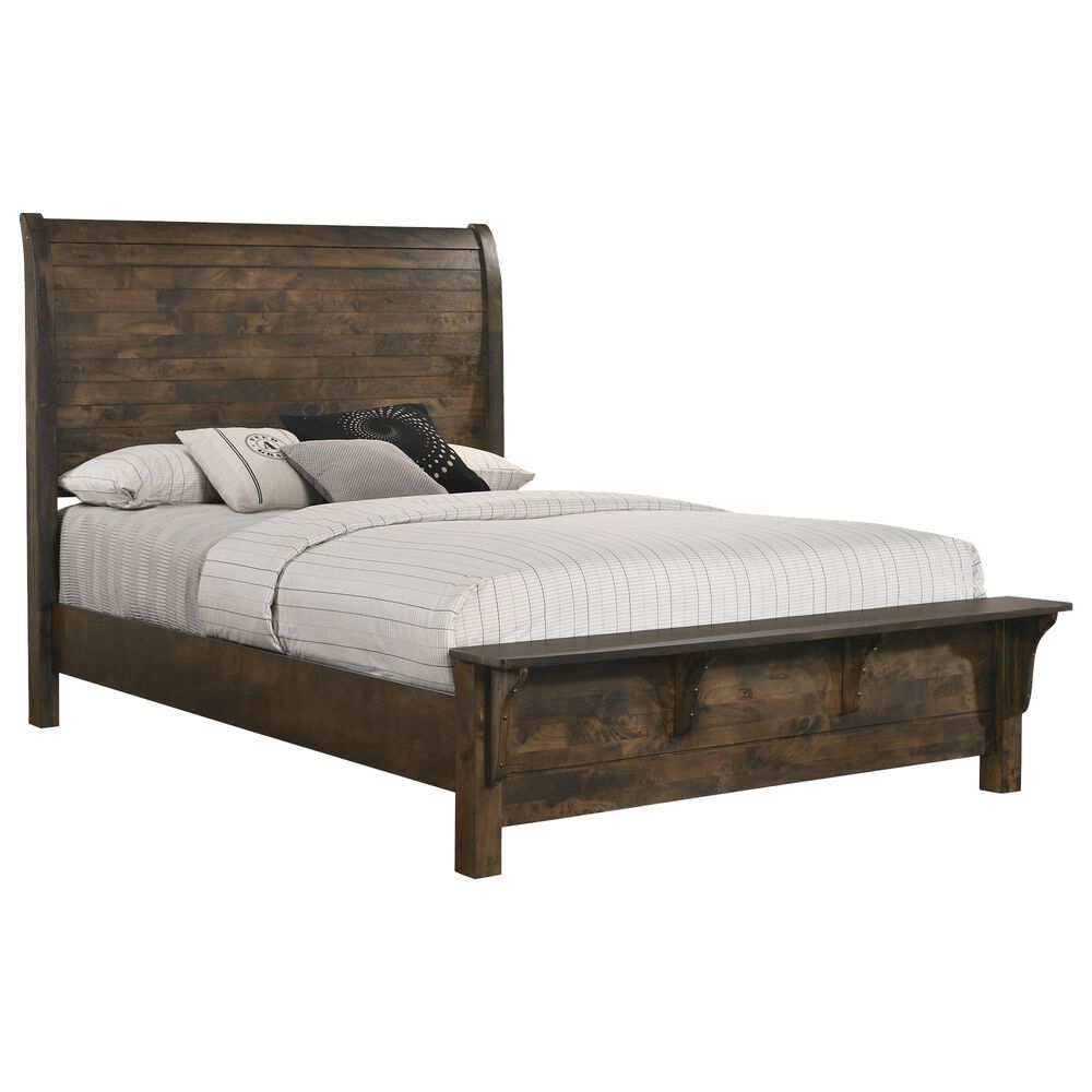 New Heritage Design Blue Ridge King Bed in Rustic Gray, , large
