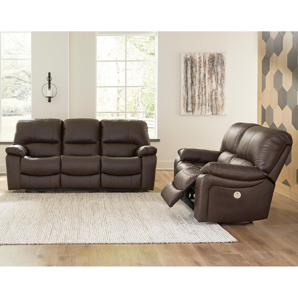 Ashley Leesworth 2-Piece Power Reclining Living Room Set in Dark Brown, , large