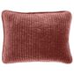 HiEnd Accents Stonewashed Velvet 12" x 16" Rectangular Throw Pillow in Salmon, , large