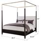 Century Furniture Cadence King Canopy Bed in Mocha, , large