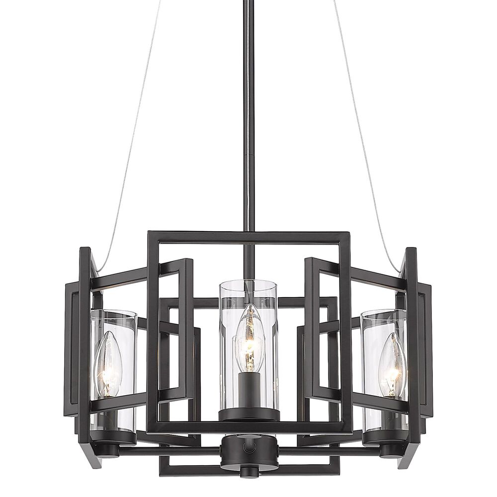 Golden Lighting Marco 4-Light Pendant in Matte Black, , large