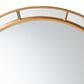 Baxton Studio Ulvi Round Accent Mirror in Antique Gold Leaf, , large