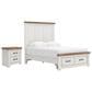 Ashley Savonport Full Storage Bed with Nightstand in White and Brown, , large