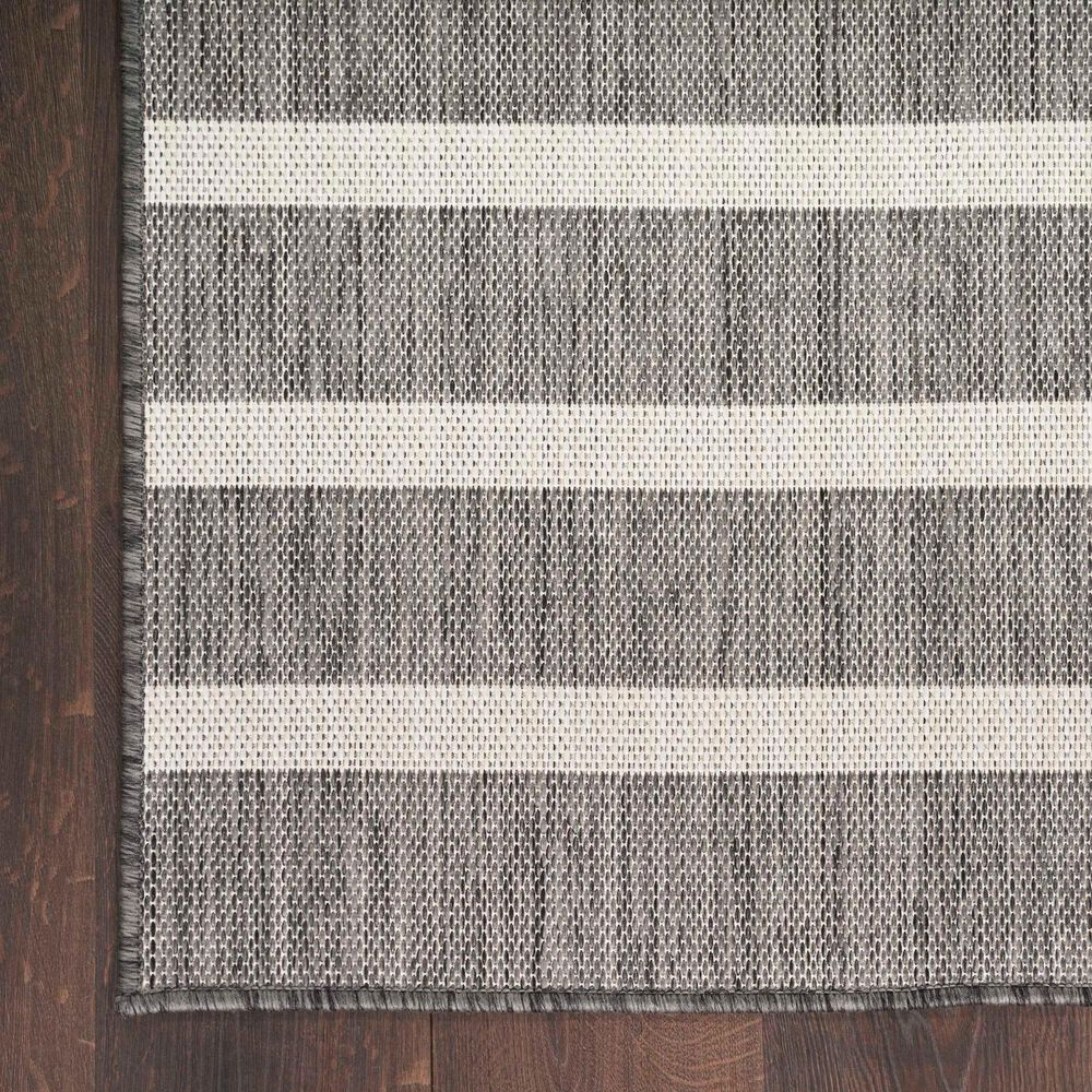 Nourison Positano POS03 Charcoal and Ivory 9&#39; x 12&#39; Indoor/Outdoor Area Rug, , large