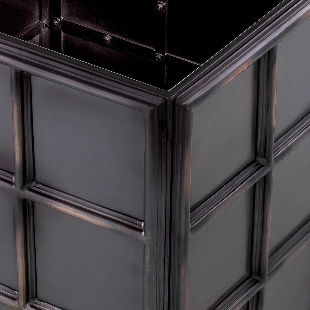 Eichholtz Grid Planter in Antique Bronze, , large
