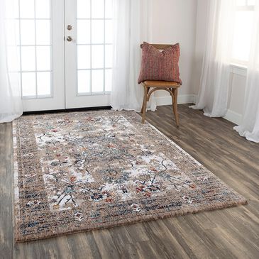 RIZZY Signature 10" x 13" Light Gray and Multicolor Area Rug, , large