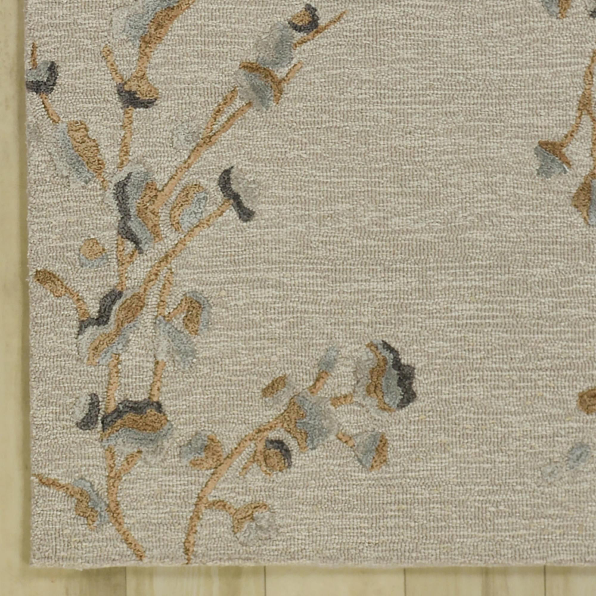 RIZZY Elisa Gray and Ivory 5' x 8' Area Rug