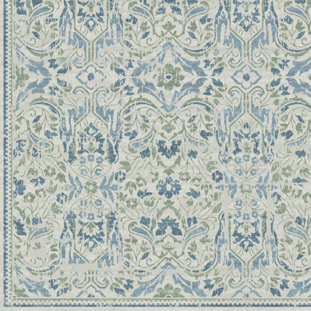 Balta Rugs Busselle Floral Ikat 5&#39;3&quot; x 7&#39; Blue Area Rug, , large