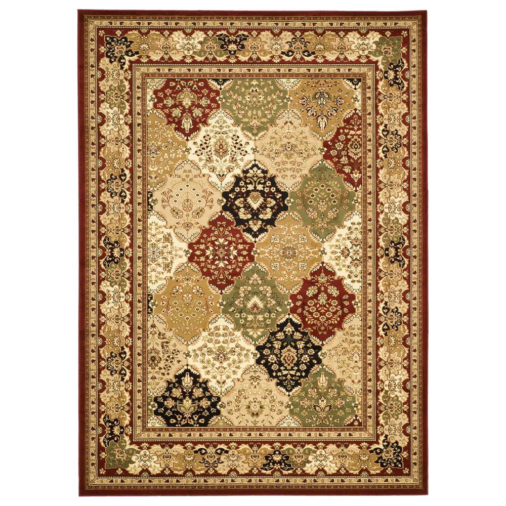 Safavieh Lyndhurst LNH221 8" x 11" Multicolor and Red Area Rug, , large