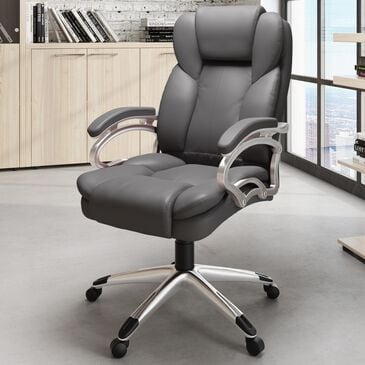 CorLiving Workspace Executive Office Chair in Steel Grey, , large