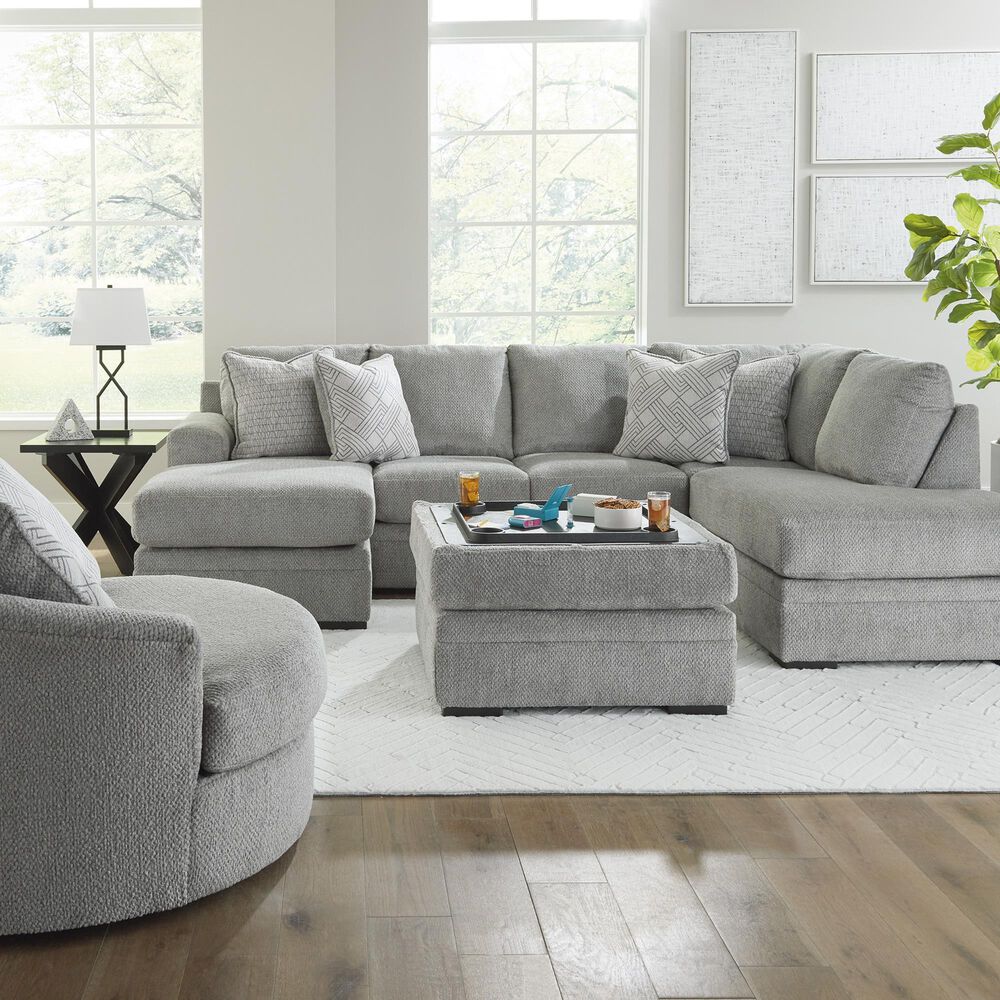 Ashley Casselbury Storage Ottoman in Cement, , large