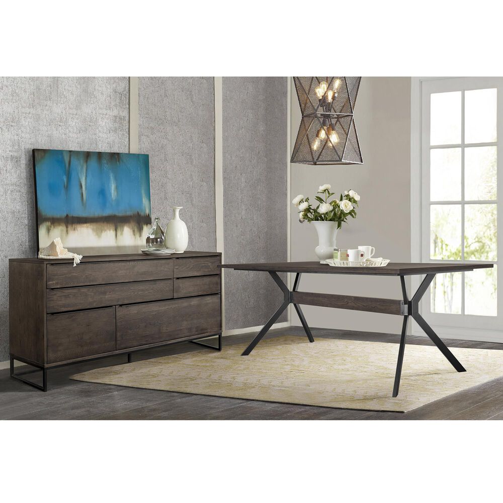 Blue River Nevada 2-Piece Dining Table Set in Dark Brown, , large