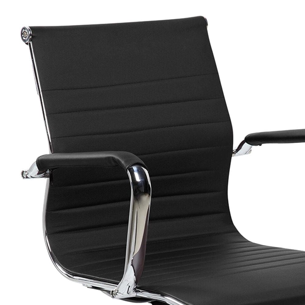 Techni Sport Modern Medium Back Executive Office Chair in Black, , large