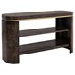 Bassett Mirror Company Langford Console Table in Rich Ebonized and Gold, , large