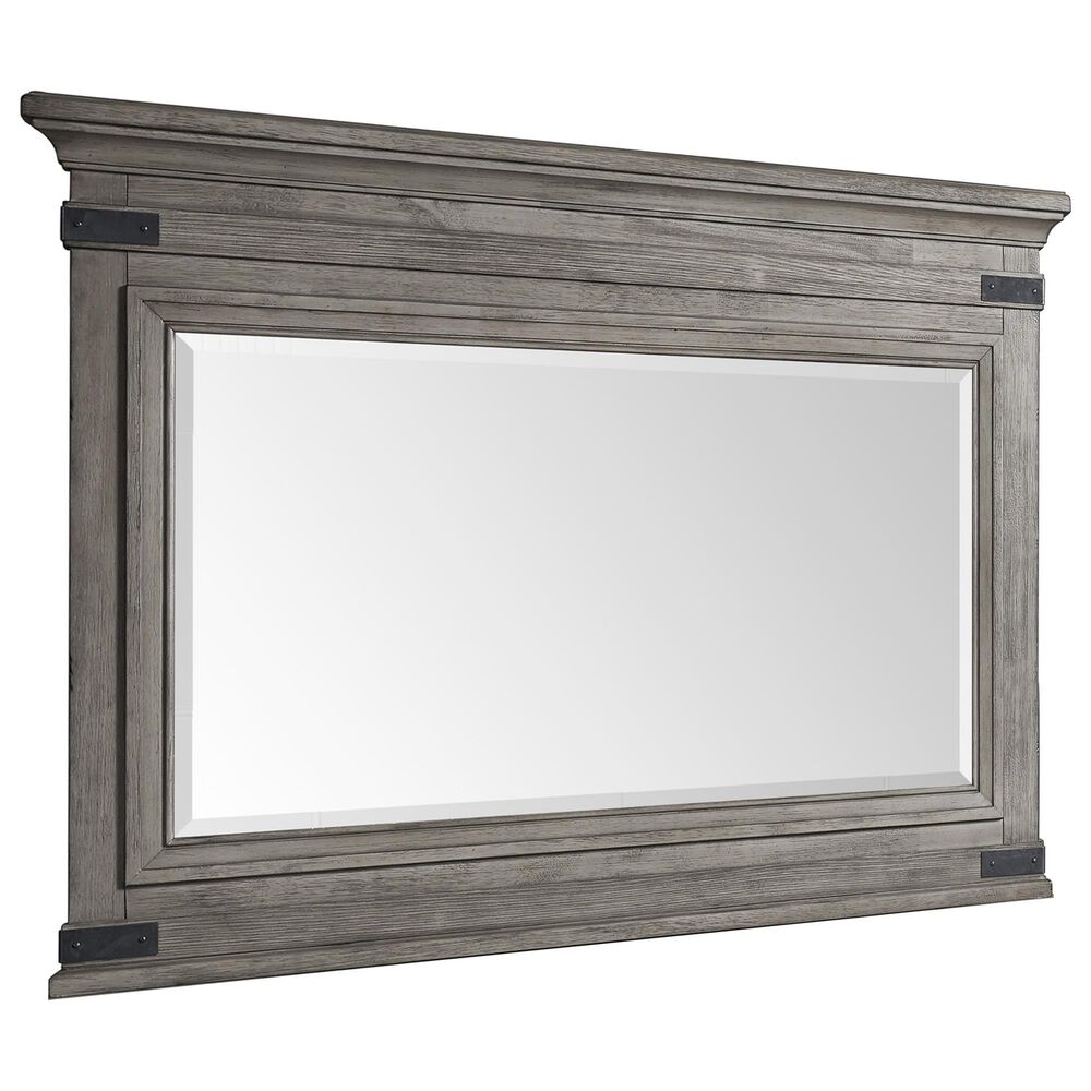 Hawthorne Furniture Forge 9-Drawer Dresser and Mirror in Wire Brushed Steel Gray, , large