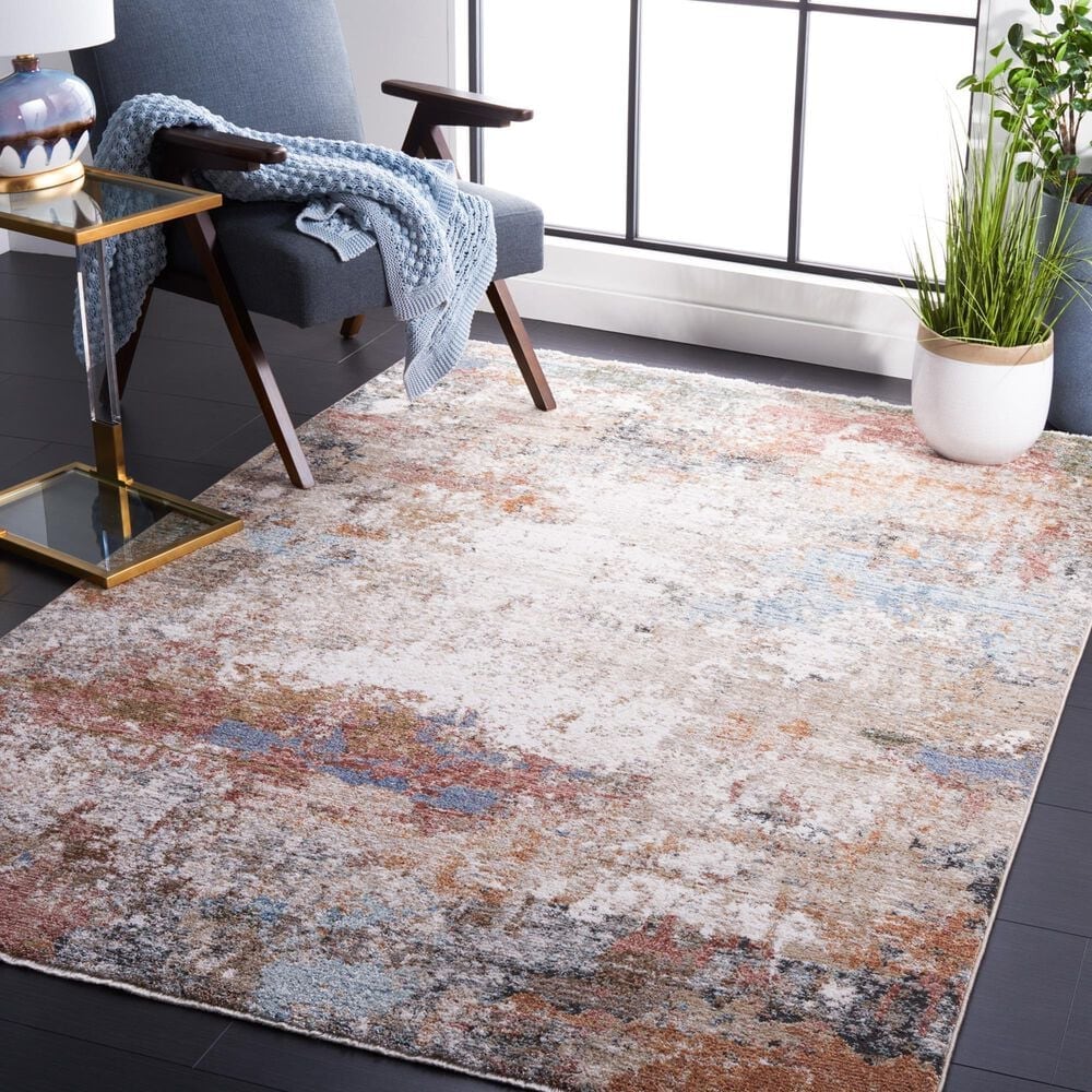 Safavieh Jasmine 9&#39; x 12&#39; Beige and Light Blue Area Rug, , large