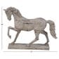 Maple and Jade Prancing Horse Decorative Sculpture in Distressed Beige, , large