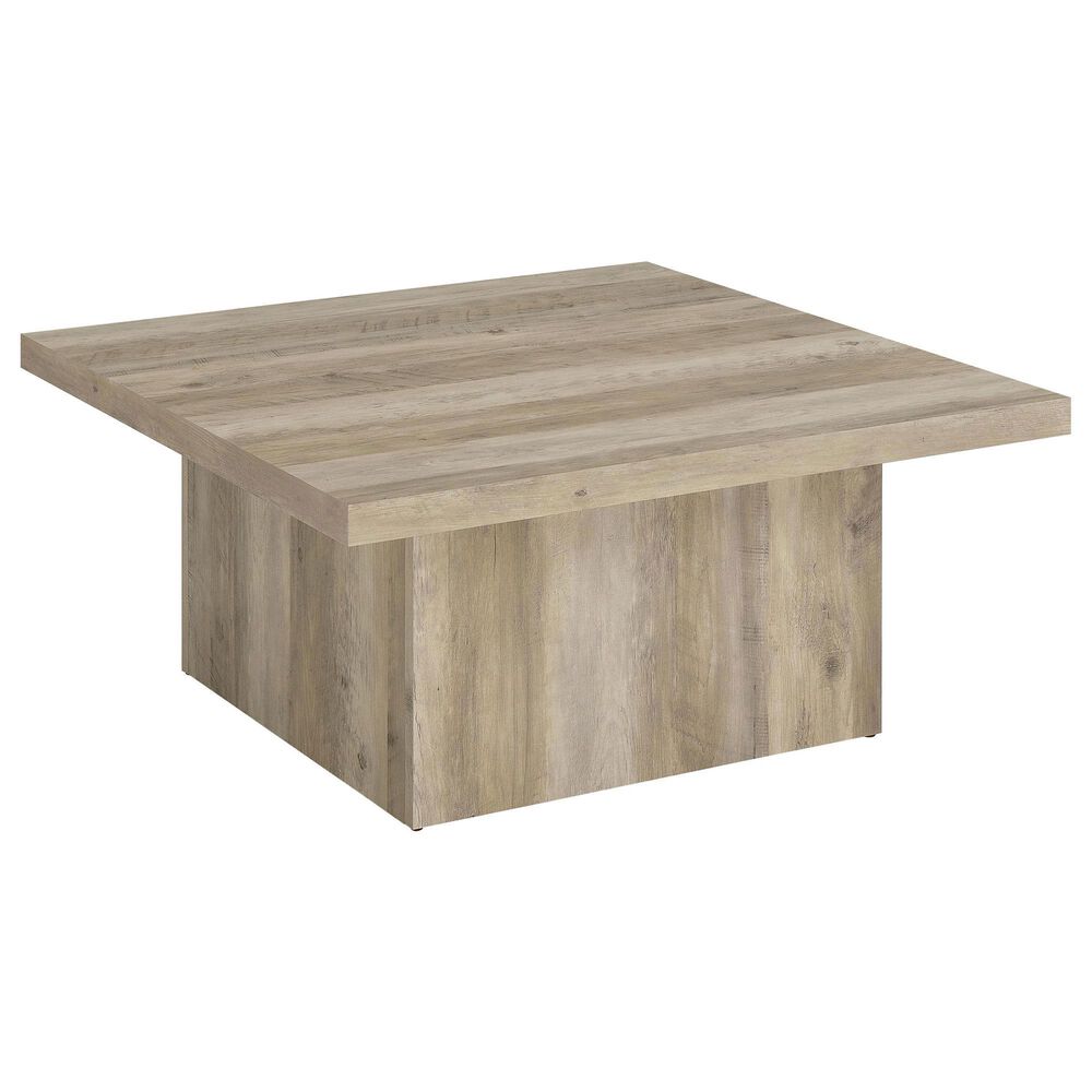 Pacific Landing Devar Square Coffee Table in Distressed Pine, , large