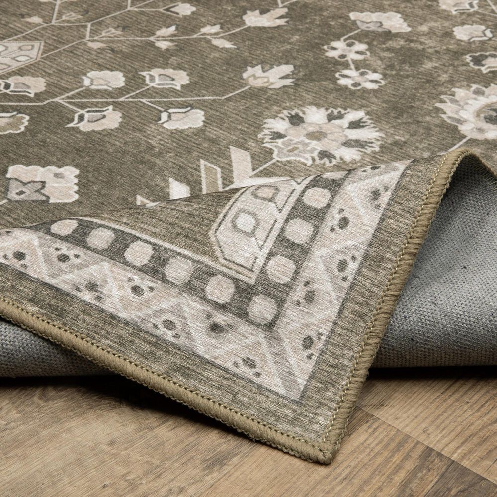 ROW by Oriental Weavers Addison Brown and Ivory 9'10" x 12' Area Rug, , large