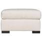 Bernhardt Germain Ottoman in White and Cream, , large