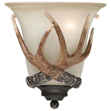 Vaxcel Yoho 10" 1-Light Wall Sconce in Black Walnut, , large