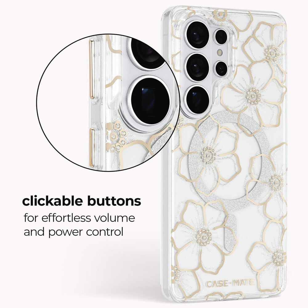 Case-Mate Floral Gems Case with Magnet for Samsung Galaxy S26 in Gold, , large