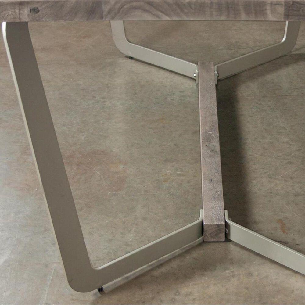 Shannon Hills Waverley Live Edge Dining Table in Sandblasted Gray Table Only Nebraska