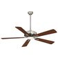 Minka-Aire Contractor Plus 52" LED Ceiling Fan with Dark Walnut Blades in Brushed Nickel, , large