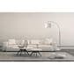Adesso Bowery 1-Light Arc Lamp in Antique Brass and White, , large