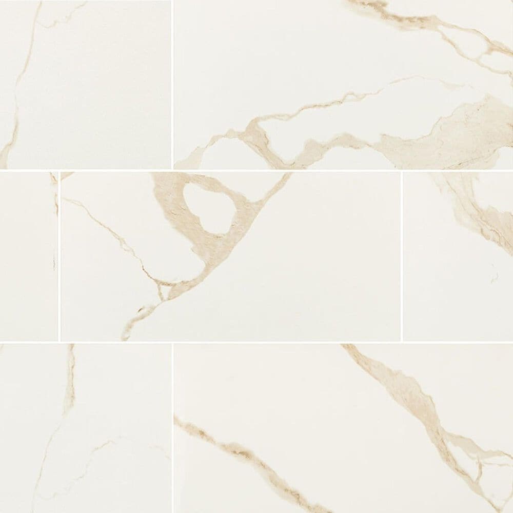 MS International Eden Calacatta 24" x 48" Polished Porcelain Tile, , large