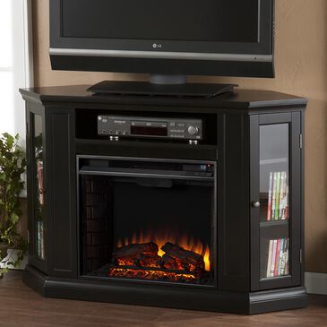 Southern Enterprises Anders Electric Convertible Media Fireplace in Black, , large