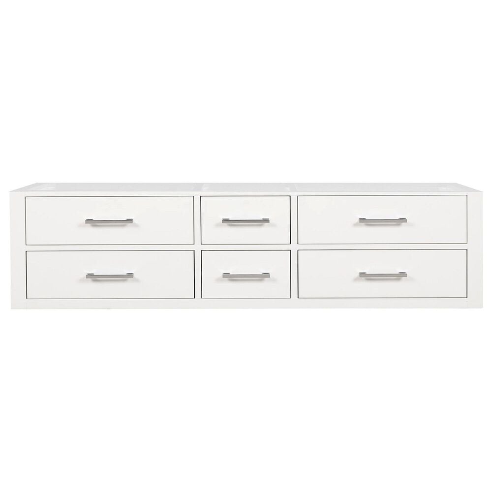 Lexora Home Castor 72&quot; Double Bathroom Vanity in White with 2 cm White Cultured Marble Top and Rectangular Sinks, , large