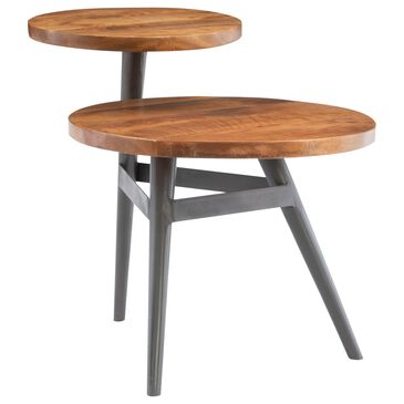 Parkerville Furniture Line Denman Two Tiered Table in Brown, , large