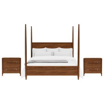Shannon Hills Elsie King Bed with Two Nightstands in Classic Walnut, , large