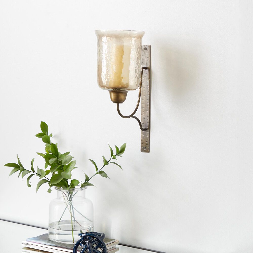 Maple and Jade Handmade Pillar Indoor/Outdoor Wall Sconce in Matte Bronze, , large