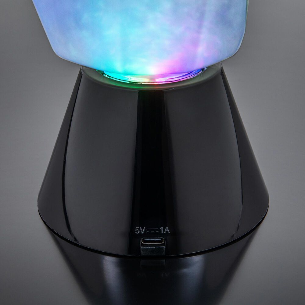 Enhance Tabletop Crystal Lamp with Swirling RGB Lighting in Multicolor, , large