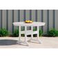 Ashley Crescent Luxe Round Dining Table in White, , large