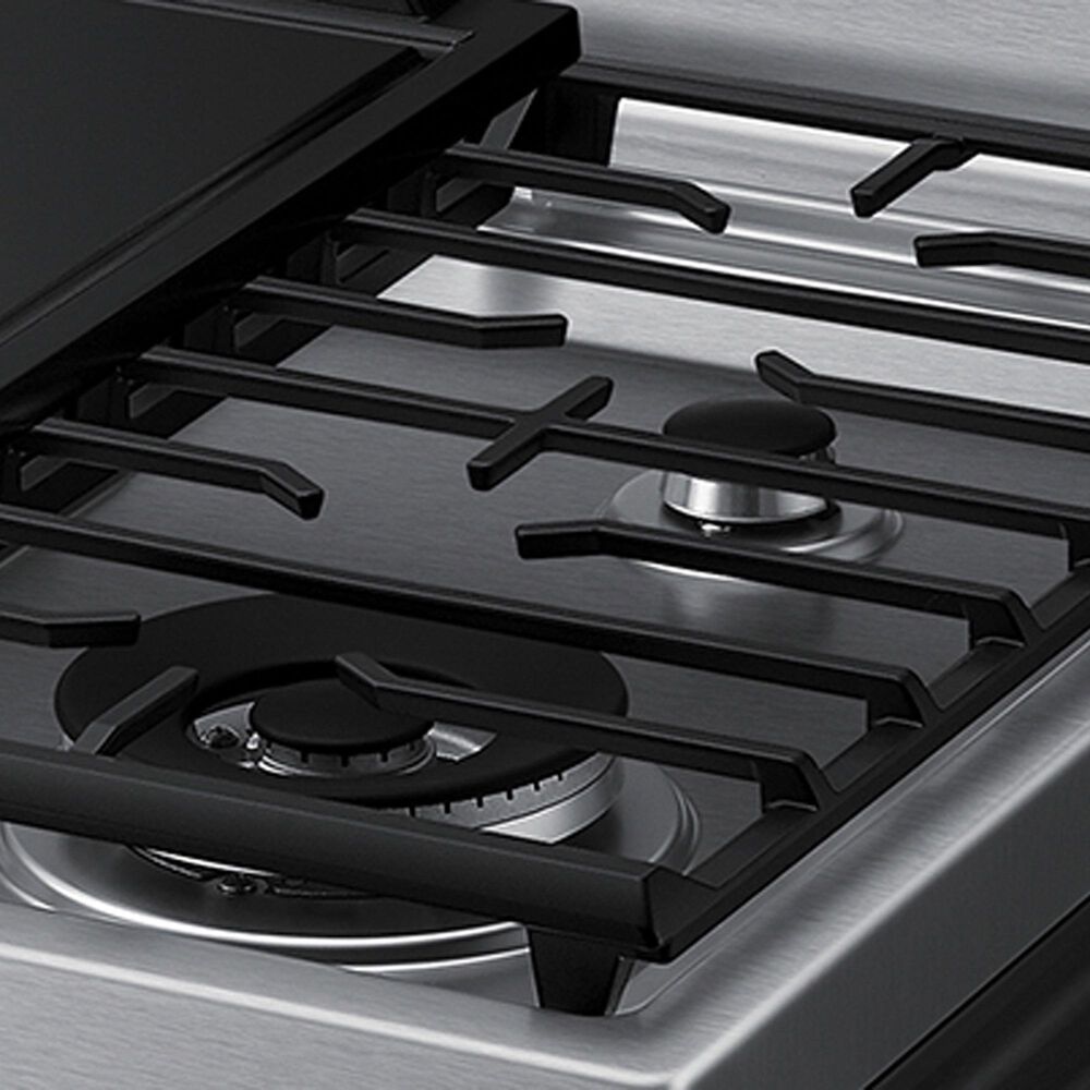 Samsung 2-Piece Kitchen Package with 6.0 Cu. Ft. Freestanding Gas Range and Bespoke 2.1 Cu. Ft. Over-the-Range Microwave in Fingerprint Resistant Stainless Steel, , large