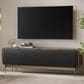 BDI Plume 80" 4-Door Media Cabinet in Walnut and Bronze, , large