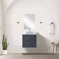 Lexora Home Castor 20" Single Bathroom Vanity in Blue with White Acrylic Top and Rectangular Sink, , large