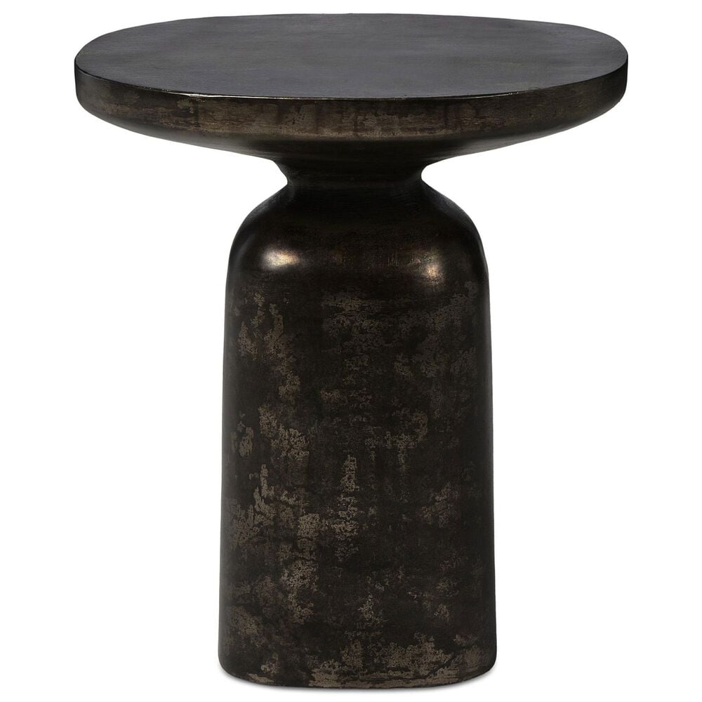 Four Hands Odessa End Table in Distressed Bronze, , large