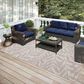 Dalyn Rug Company Sedona Floral 3" x 5" Putty Indoor/Outdoor Area Performance Rug, , large
