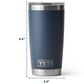 YETI Rambler 20 Oz Tumbler with MagSlider Lid in White, , large