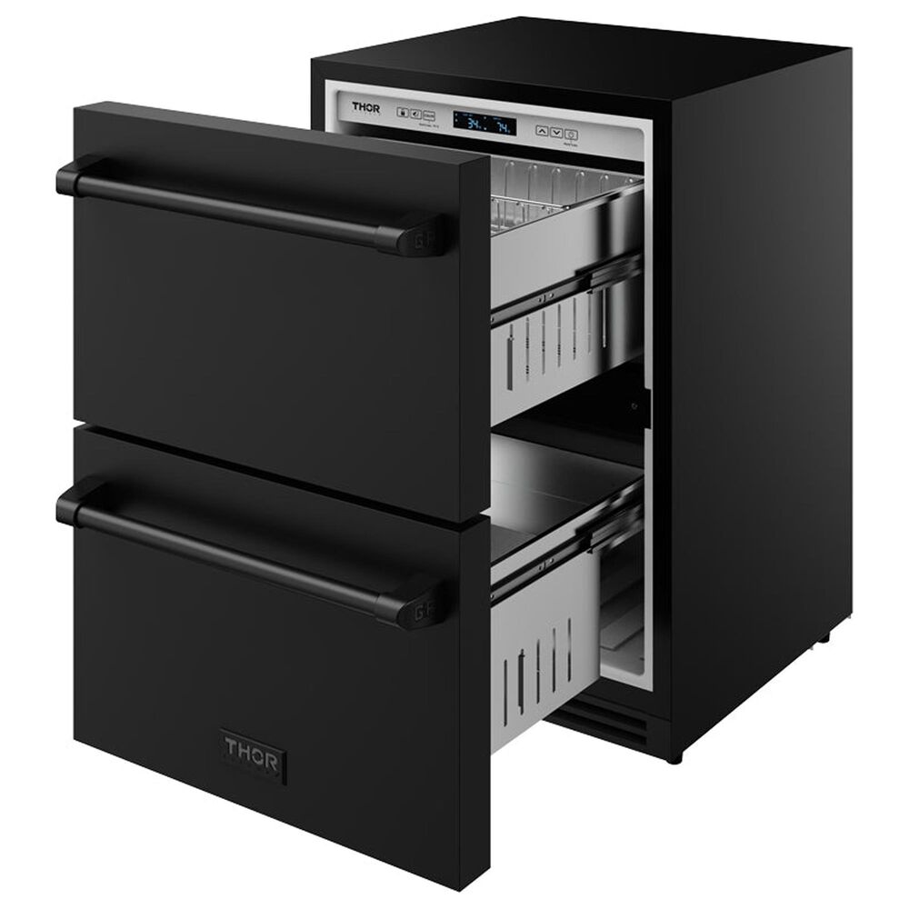 Thor Kitchen Gordon Ramsay 24" Undercounter Refrigerator in Black, , large