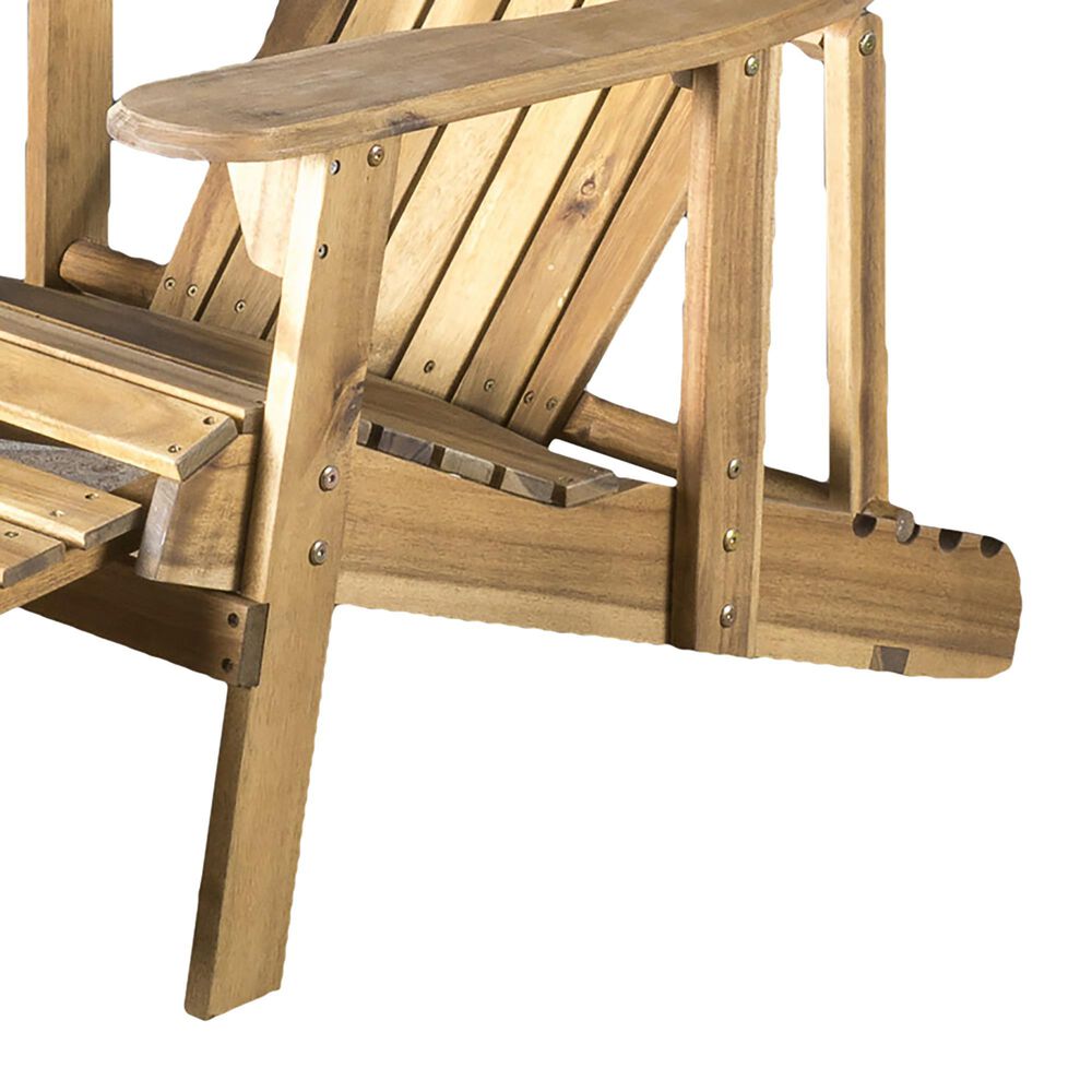 Noble House Hayle Patio Adirondack Chair in Natural Stained &#40;Set of 2&#41;, , large