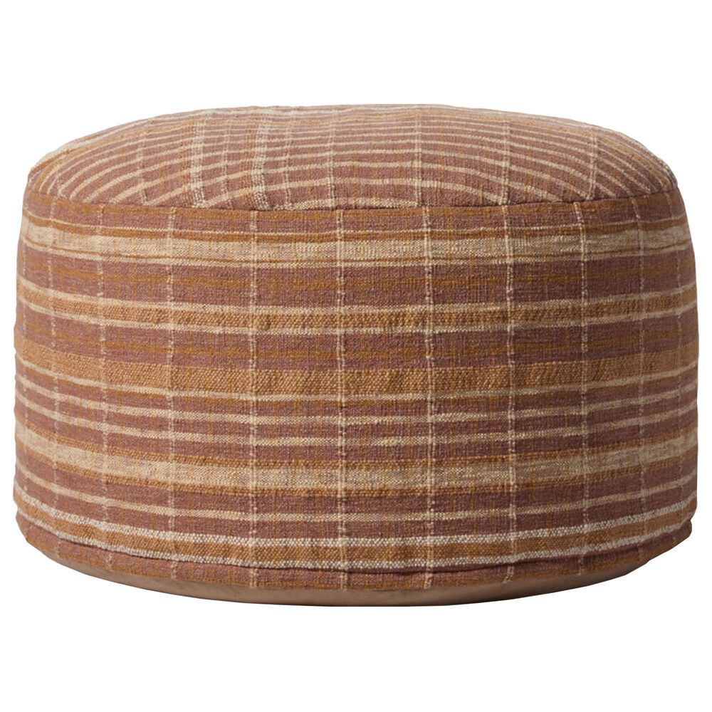 Loloi Wallace Pouf in Clay and Beige, , large
